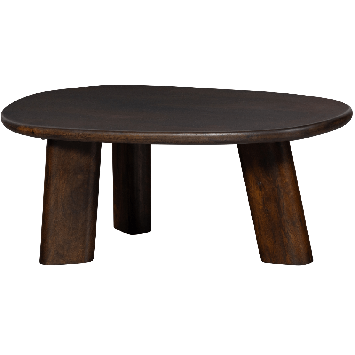 Roundly Walnut Mango Wood Coffee Table