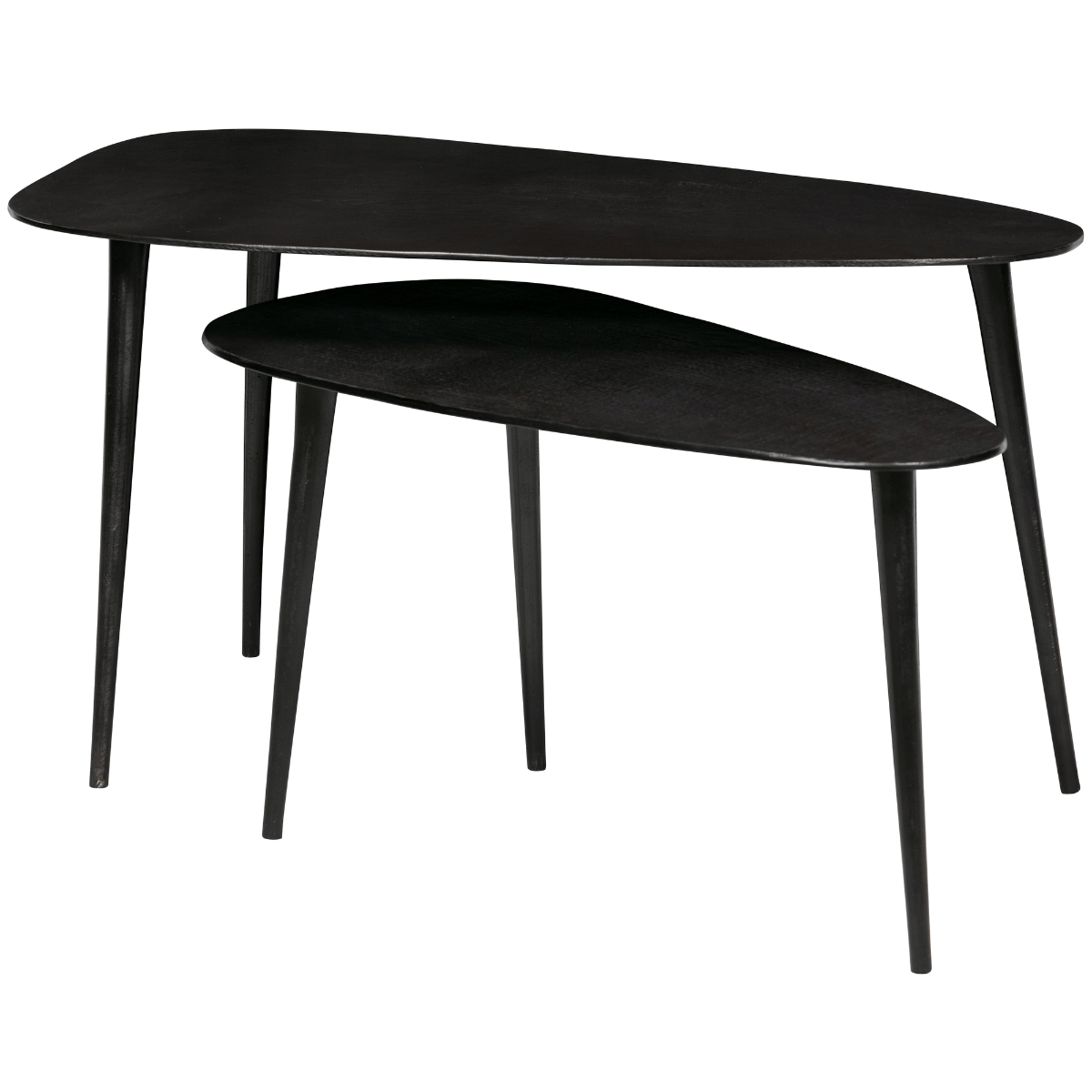 Triangle Black Side Table (2/Set)