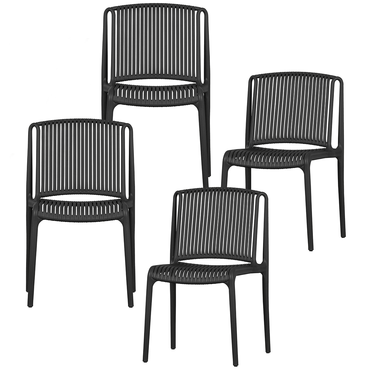 Billie Plastic Chair (4/Set) - WOO .Design