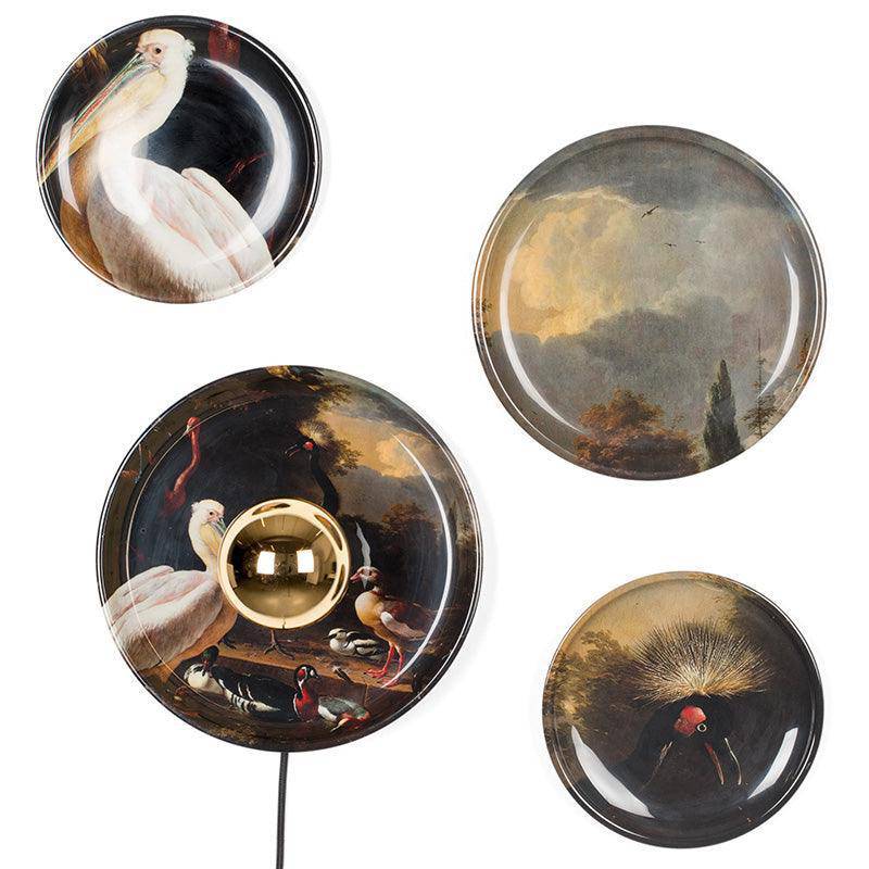 No Food Here Birds Wall Lamp (4/Set)