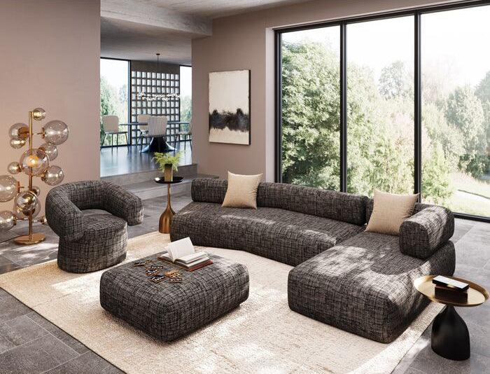 Bow Grey Corner Sofa - WOO .Design