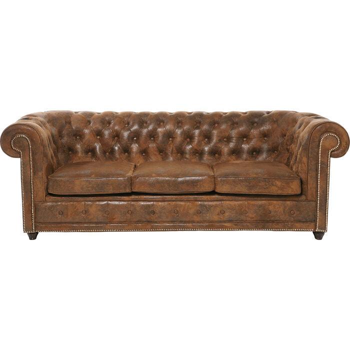 Cambridge Brown Vintage 3 Seater Sofa - WOO .Design