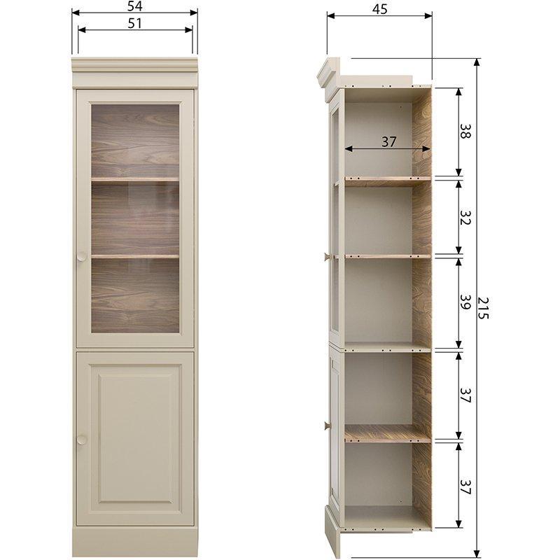 Chow Warm Grey Pine Wood 2 Door Cabinet - WOO .Design
