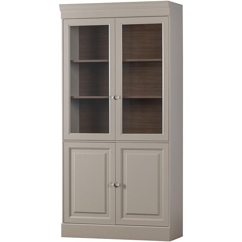 Chow Warm Grey Pine Wood 4 Door Cabinet - WOO .Design