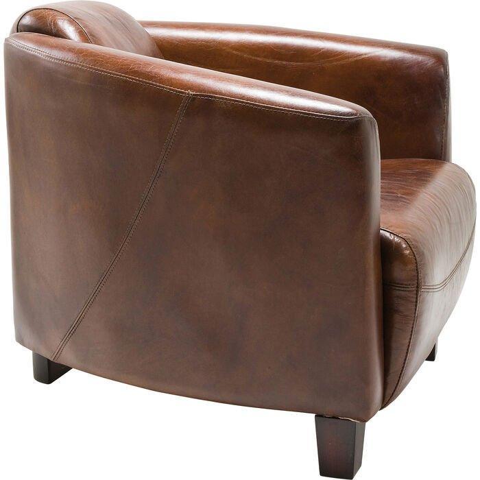Cigar Leather Lounge Armchair - WOO .Design