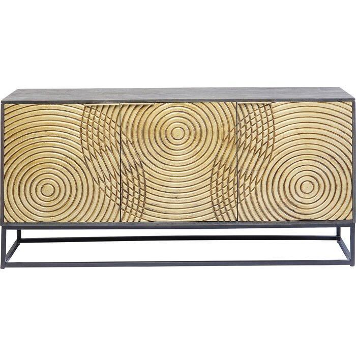Circulo Gold Acacia Wood Sideboard - WOO .Design