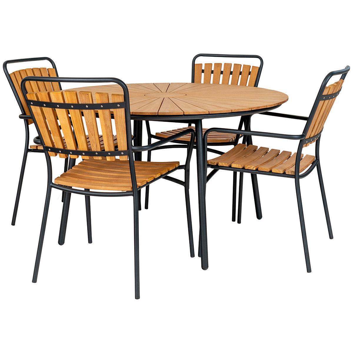 Cleveland Teak Wood Dining Chair (4/Set) - WOO .Design