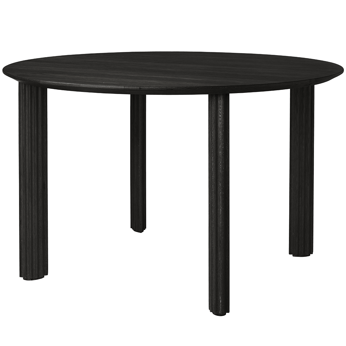 Comfort Circle Black Rippled Round Dining Table - WOO .Design
