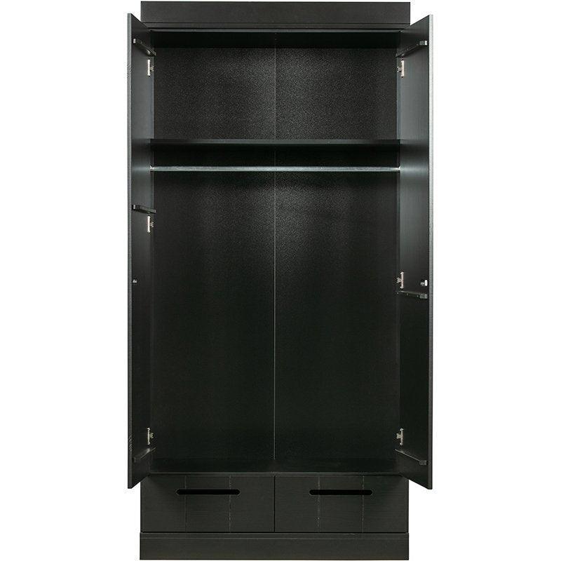 Connect Basic Pine Wood 2 Doors 2 Drawers Strip Doors Cabinet - WOO .Design