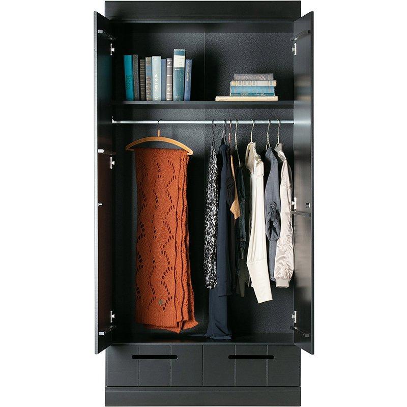 Connect Basic Pine Wood 2 Doors 2 Drawers Strip Doors Cabinet - WOO .Design