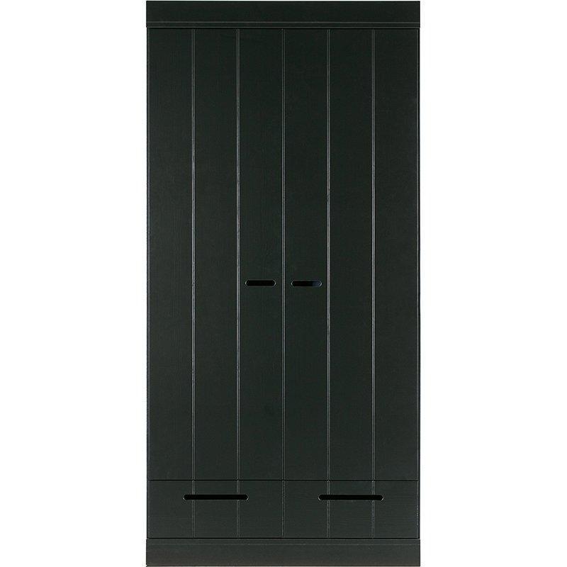 Connect Basic Pine Wood 2 Doors 2 Drawers Strip Doors Cabinet - WOO .Design