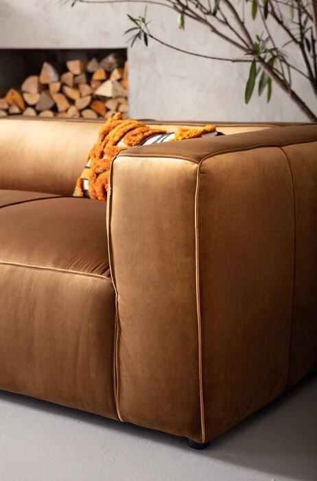 Cubetto Velvet 3-Seater Sofa - WOO .Design