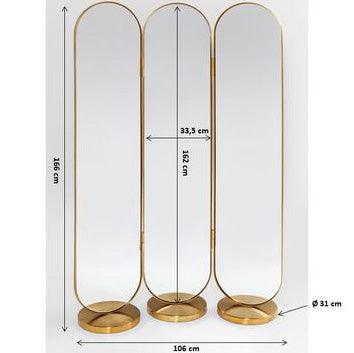 Curve Brass Room Divider Mirror - WOO .Design