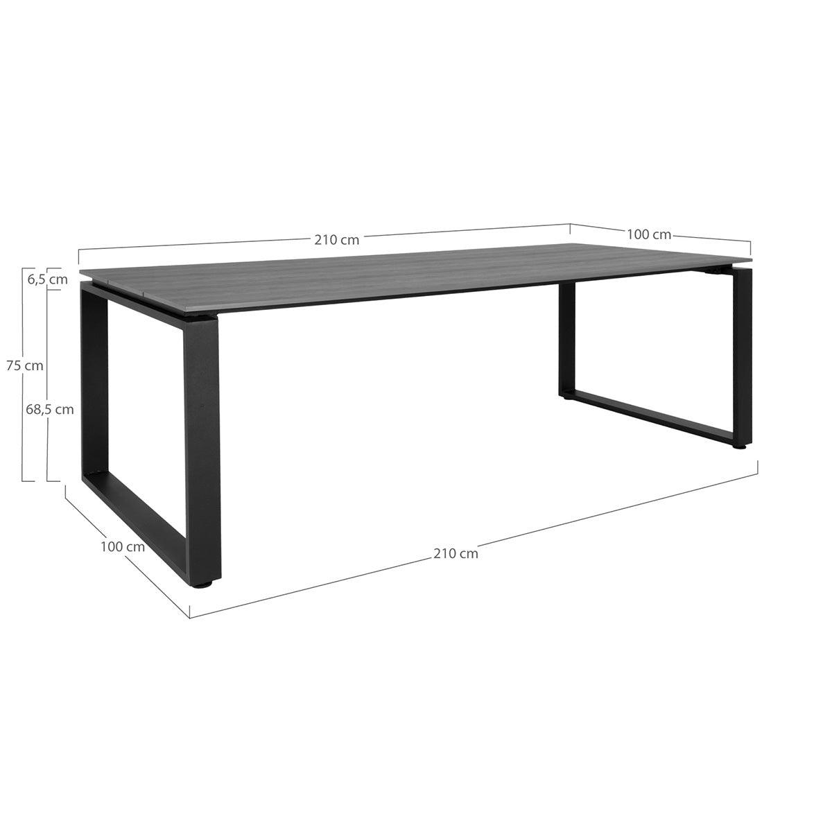 Denver Grey/Black Garden Table - WOO .Design