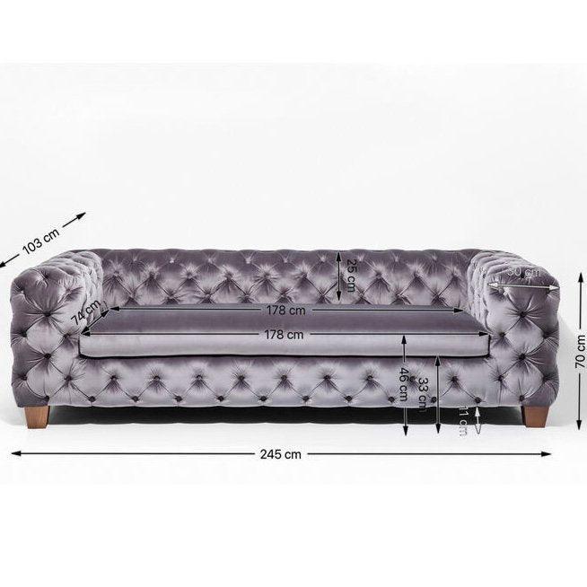 Desire Velvet 3-Seater Sofa - WOO .Design