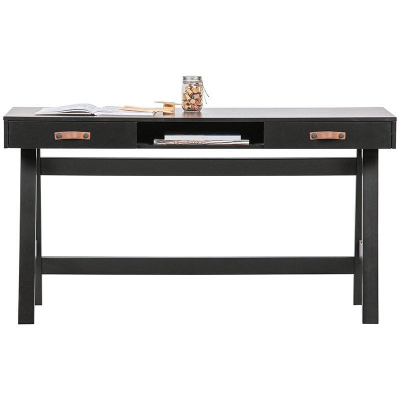 Dian Black Pine Wood Desk - WOO .Design