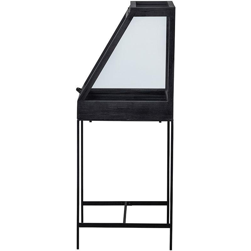Dido Black Wood Glass Cabinet - WOO .Design