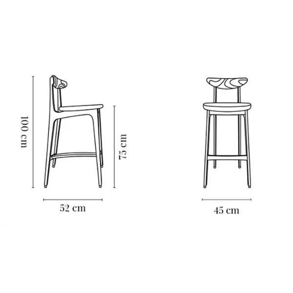 200-190 S/75 Mix Mid-Century Design Barstool - WOO .Design