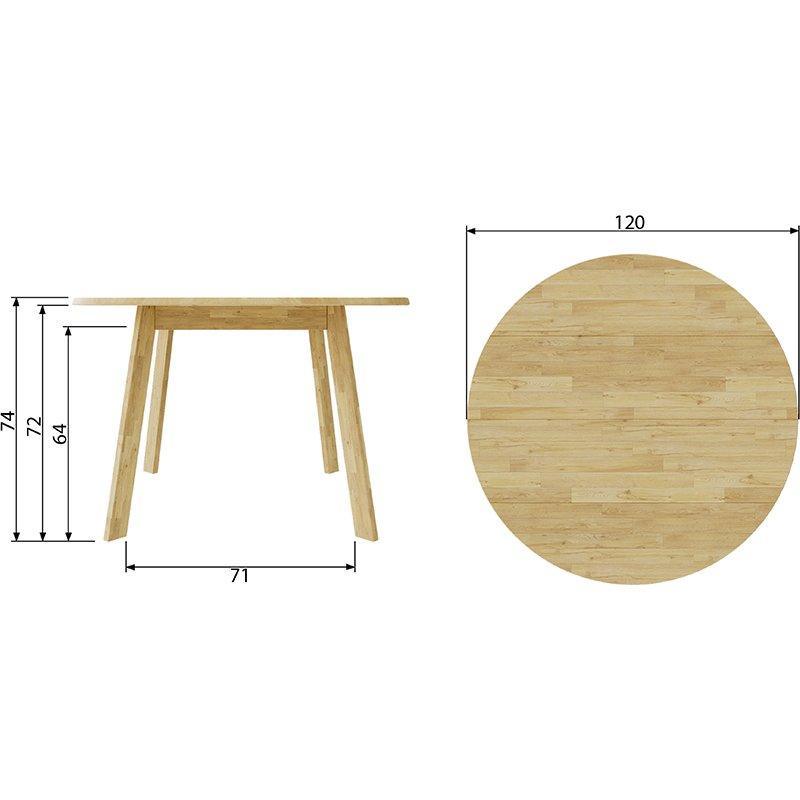 Disc Oak Untreated Dining Table - WOO .Design