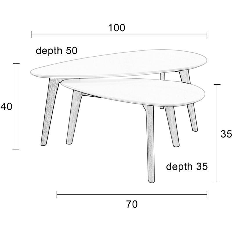 Drop Side Table (2/Set) - WOO .Design