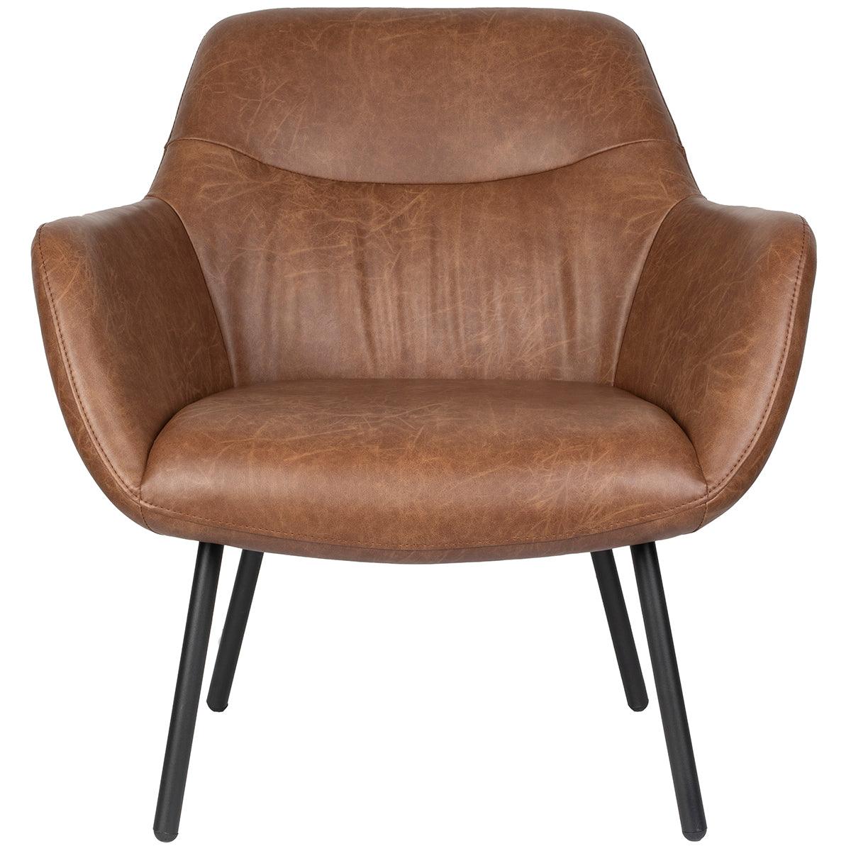 Dude Vintage Brown Lounge Chair - WOO .Design