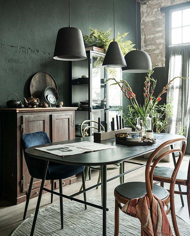 Elegance Black Mango Wood Dining Table - WOO .Design