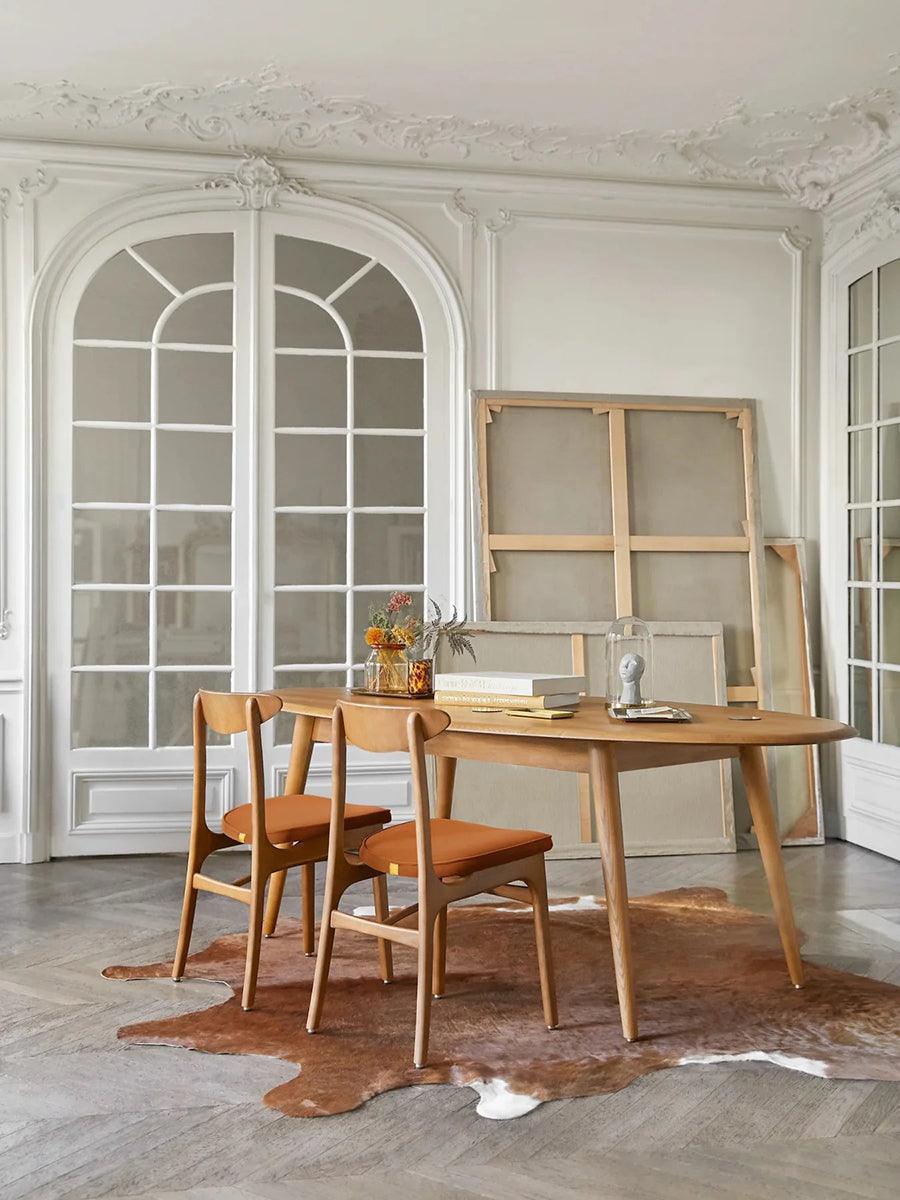 Ellipse Ash Wood Mid-Century Design Dining Table - WOO .Design