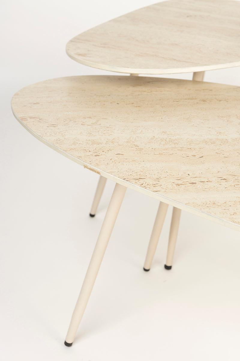 Faiz Beige Side Table (3/Set) - WOO .Design