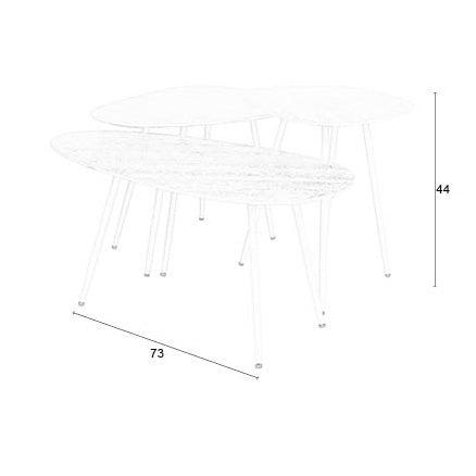 Faiz Beige Side Table (3/Set) - WOO .Design