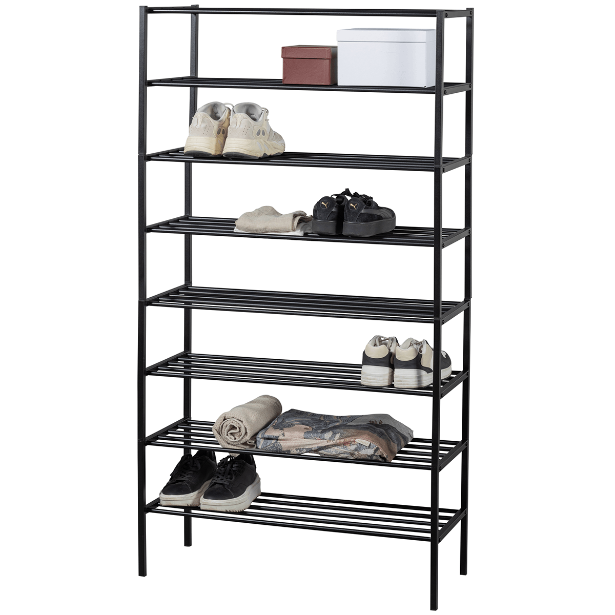 Ferro Black Metal Shoe Rack (4/Set) - WOO .Design