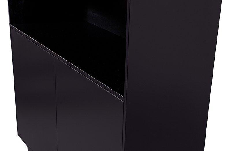 Finca Deep Black Pine Wood Buffet/Bar Cabinet - WOO .Design
