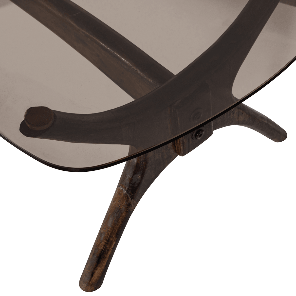 Flash Walnut Glass/Wood Coffee Table - WOO .Design
