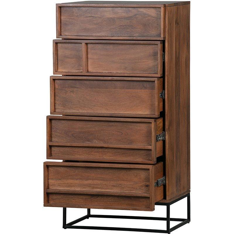 Forrest Mango Wood 5 Drawers Cabinet - WOO .Design