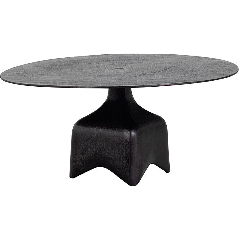 Foss Antique Black/Brown Aluminum Coffee Table - WOO .Design