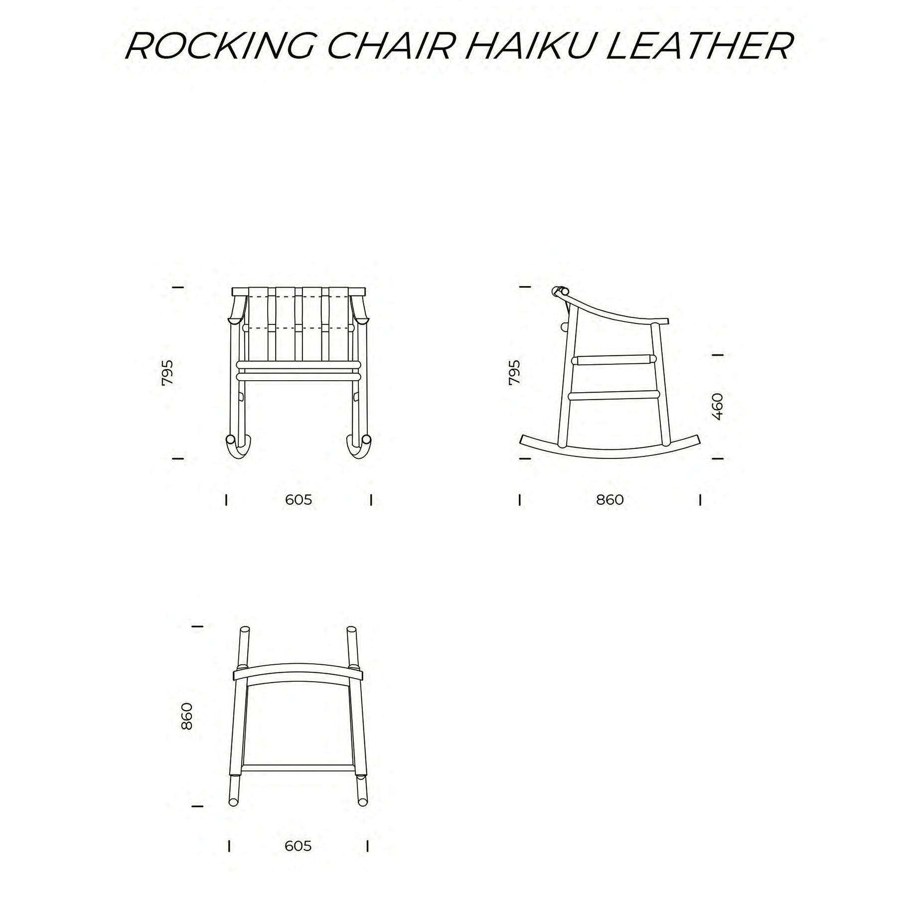 Haiku Leather Rocking Chair