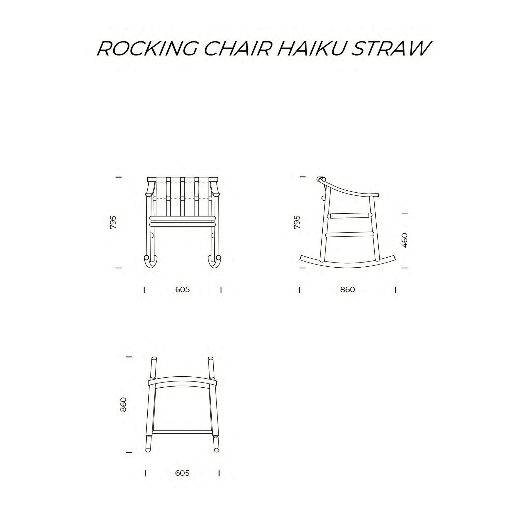 Haiku Natural Straw Rocking Chair