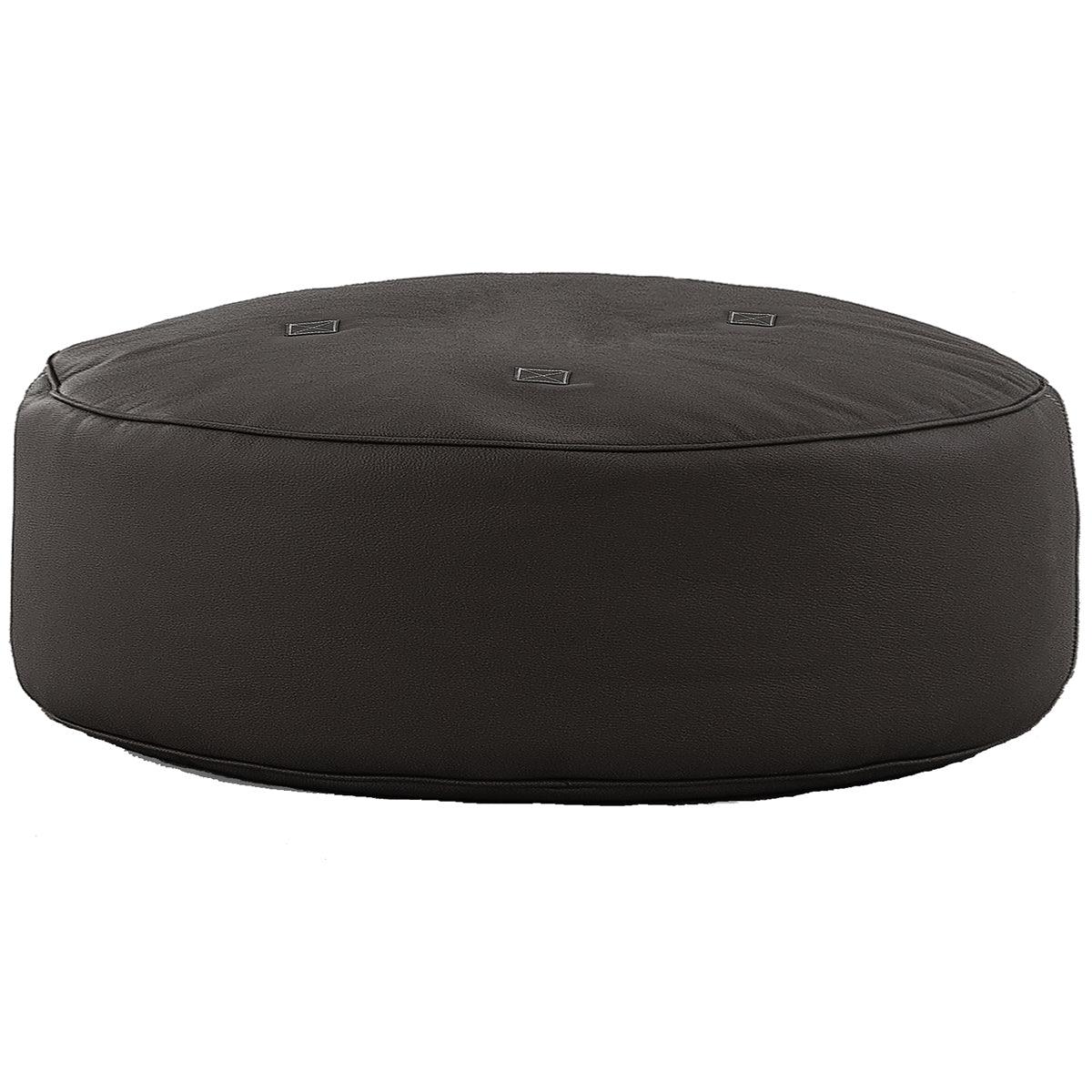 Full Moon Leather Pouf - WOO .Design