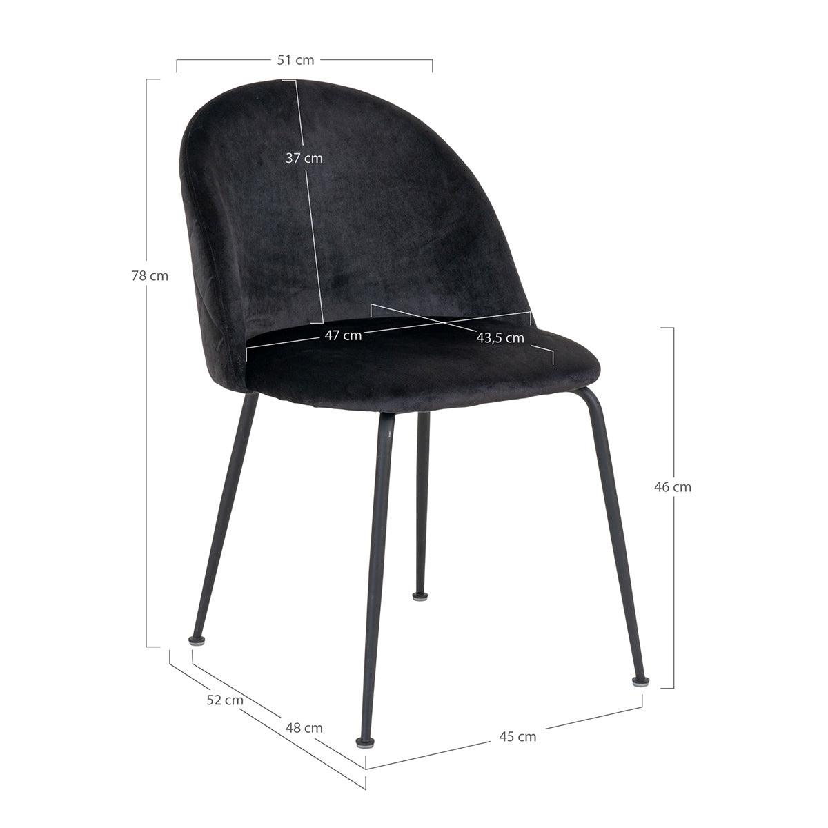 Geneve Velvet Dining Chair (2/Set) - WOO .Design