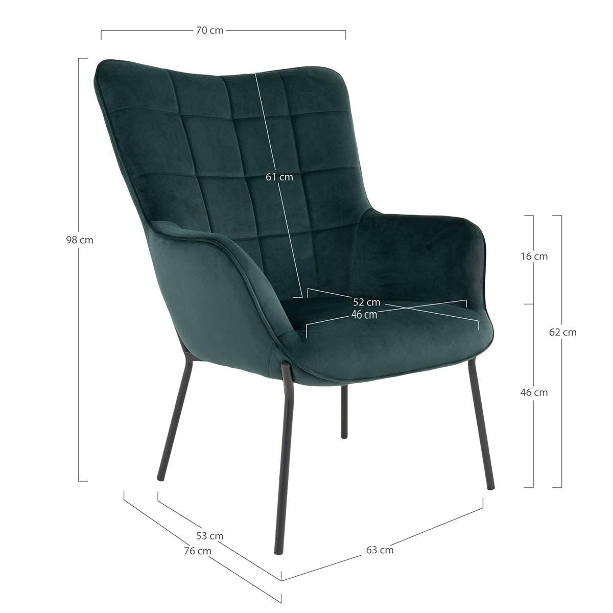 Glasgow Green Velvet Armchair - WOO .Design