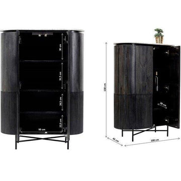 Glenn Black Wooden Cabinet by KARE Design