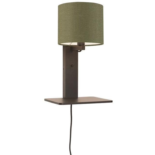 Andes Black Wall Lamp with Shelf