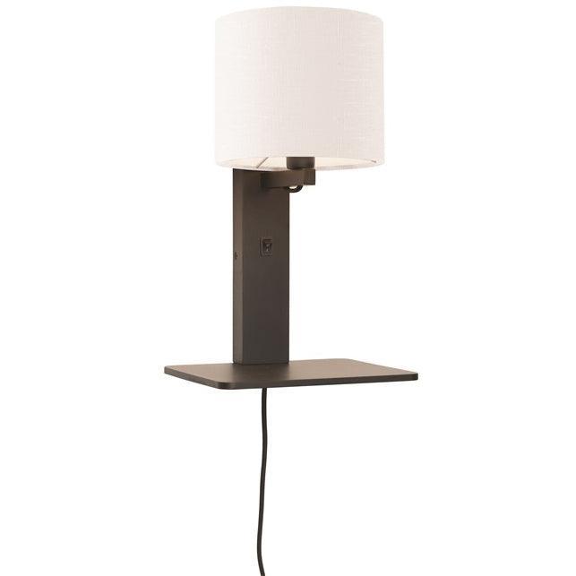 Andes Black Wall Lamp with Shelf