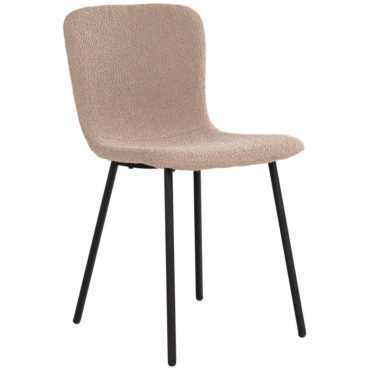 Halden Beige Boucle Dining Chair (2/Set) - WOO .Design
