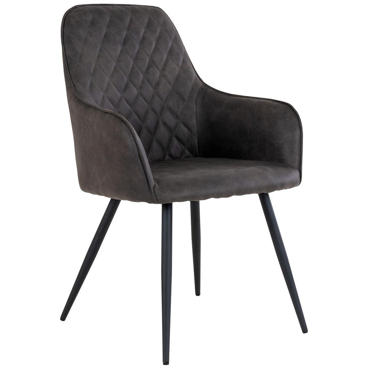 Harbo Dark Grey Microfiber Dining Chair (2/Set) - WOO .Design