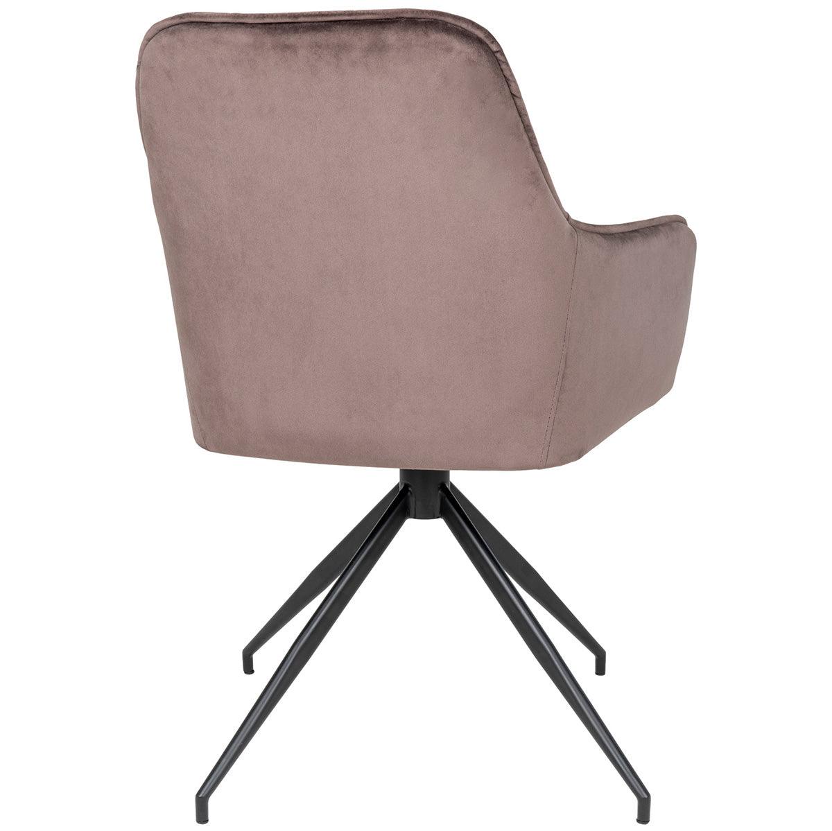 Harbo Mushroom Velvet Swivel Dining Chair - WOO .Design