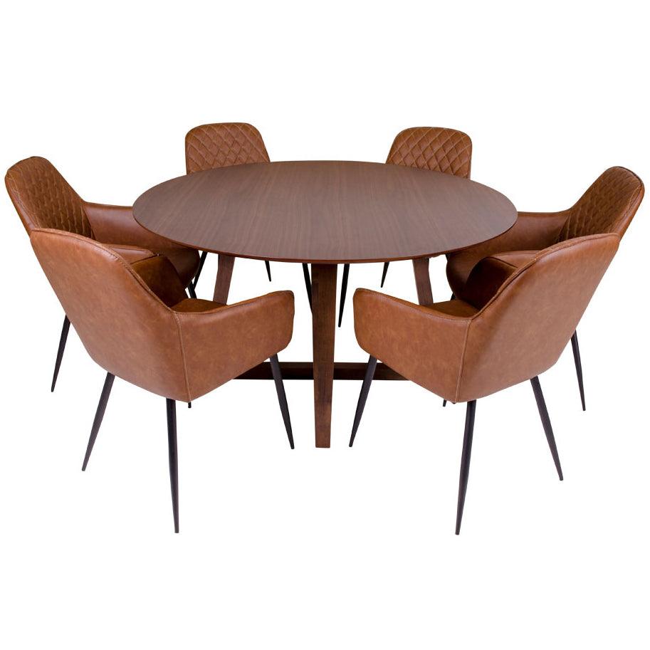 Hellerup Walnut Round Dining Table - WOO .Design