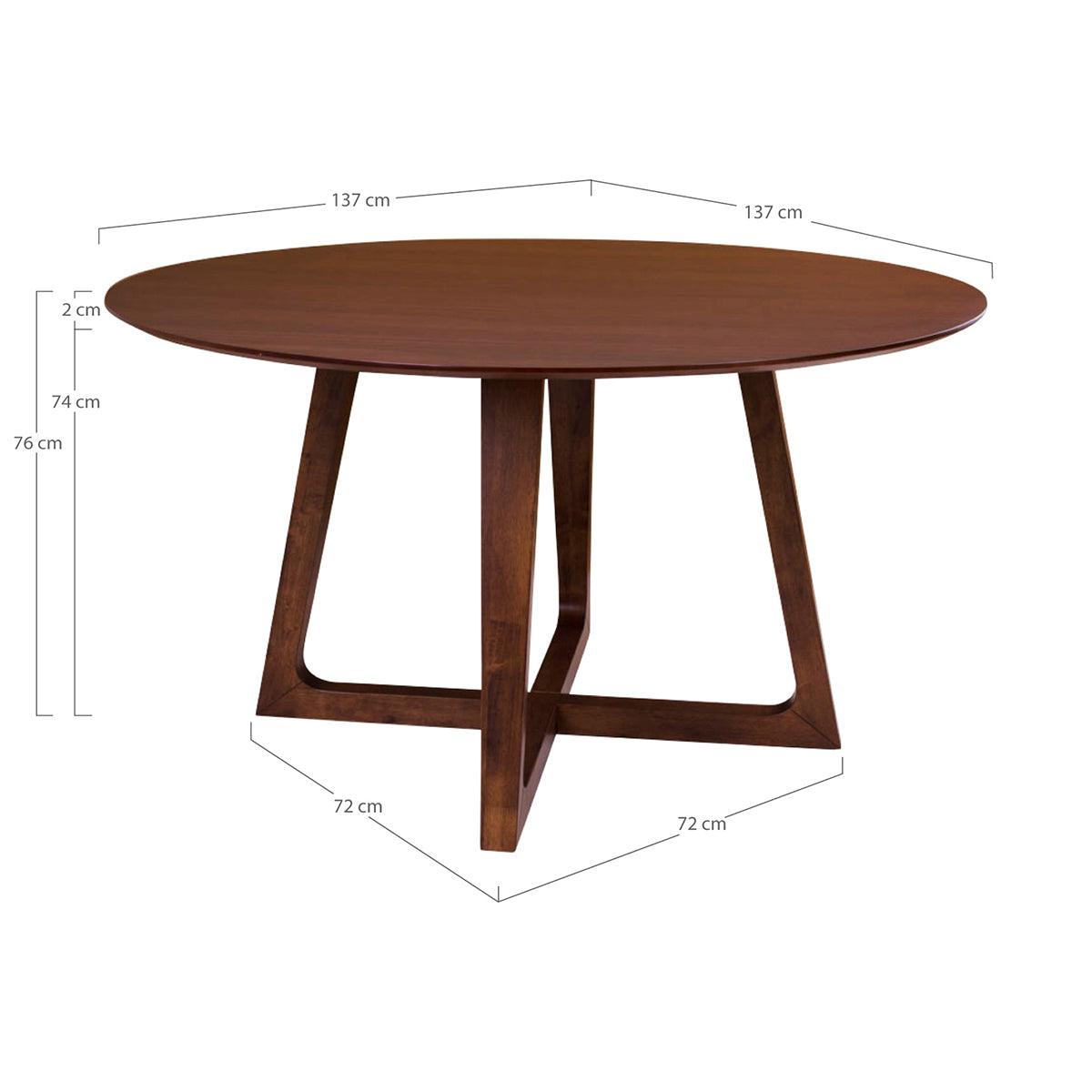 Hellerup Walnut Round Dining Table - WOO .Design