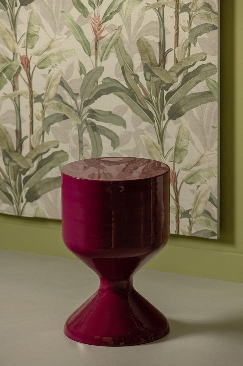 Henry Raspberry Metal Side Table - WOO .Design