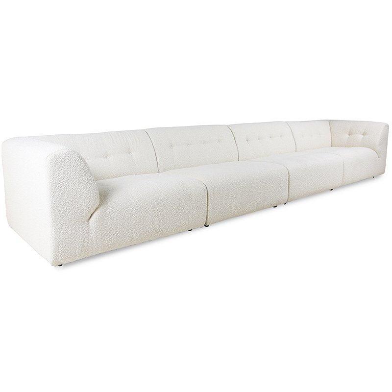 Vint Cream Boucle Couch - Element Right 1.5 Seat