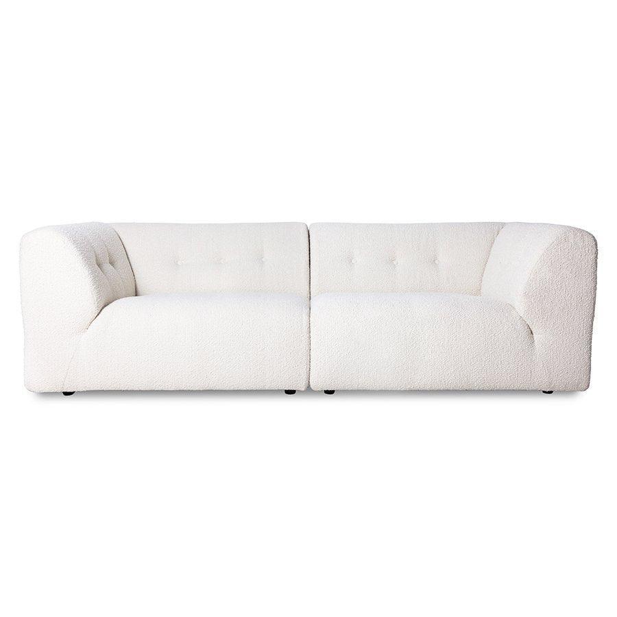 Vint Cream Boucle Couch - Element Right 1.5 Seat